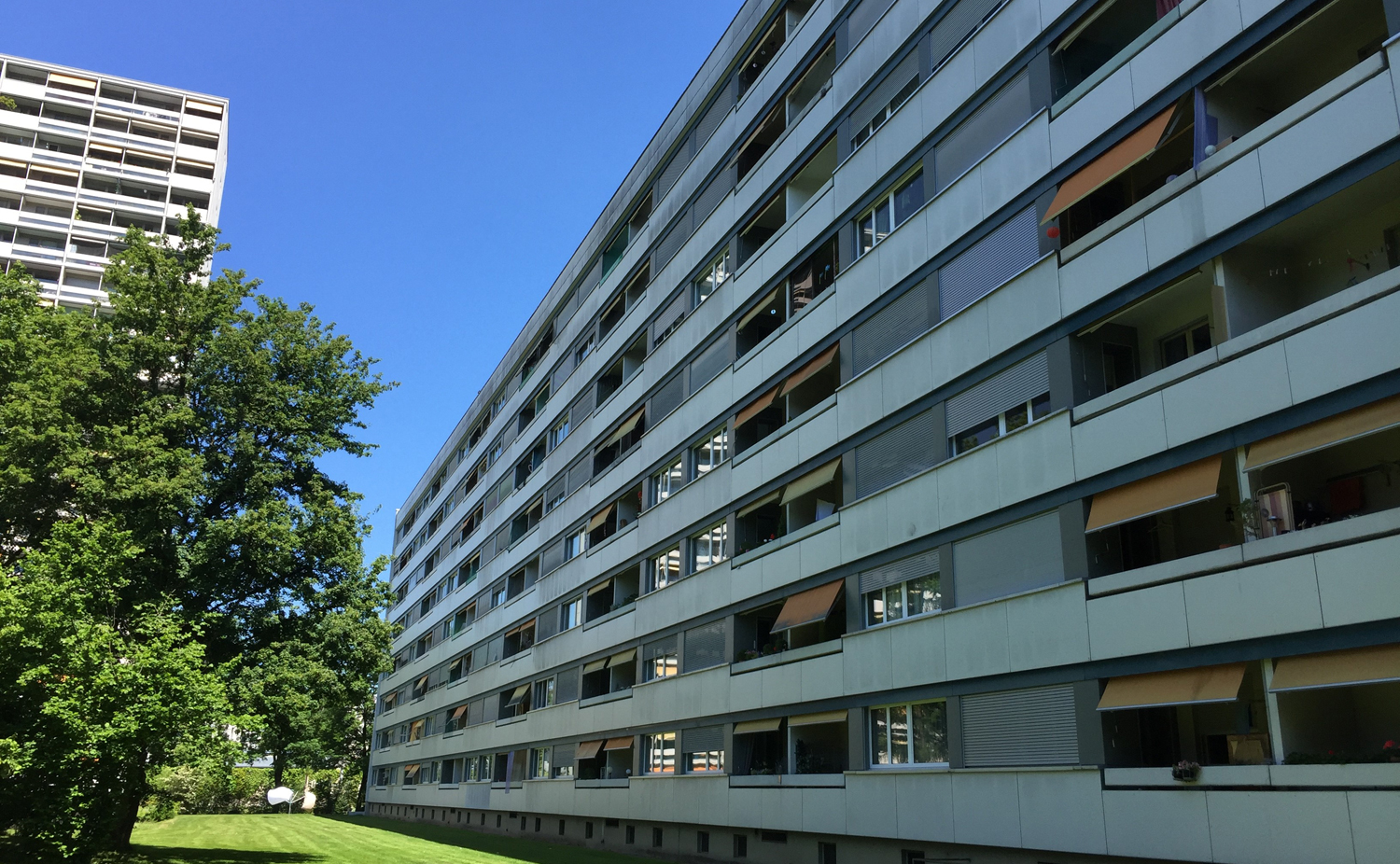 Hohhaus in der Siedlung Tscharnergut in Bern Bethlehem